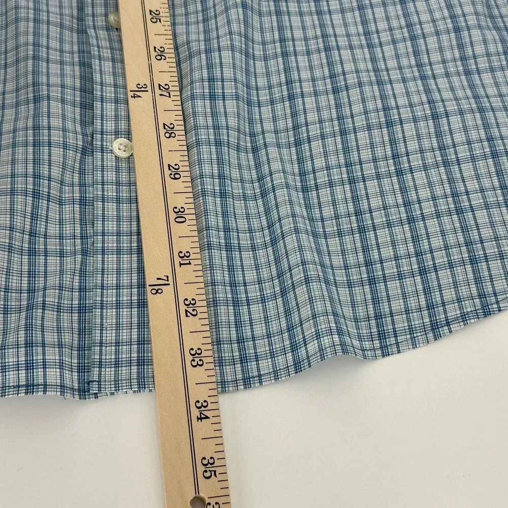 Southern‎ Tide Coastal Passage Mens XXL Blue Plaid Button Down Shirt Long Sleeve